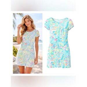 Lilly Pulitzer Marlowe Dress Small Sea Salt and Sand Beachy Coastal Euro Summer